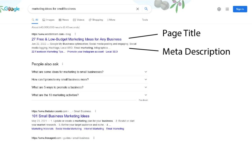 Page Title & Meta Description